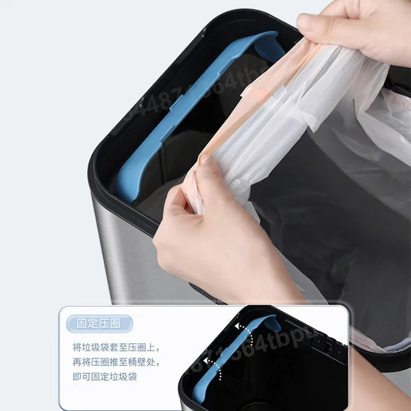 Smart Sensor Trash Can, Large Capacity Stainless Steel Smart Garbage Bin