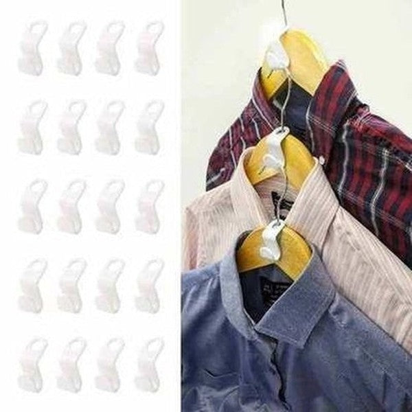 Space-Saving Connector Hooks Hanger Extender Clips