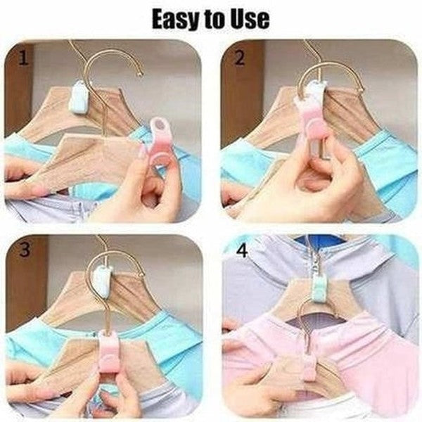 Space-Saving Connector Hooks Hanger Extender Clips