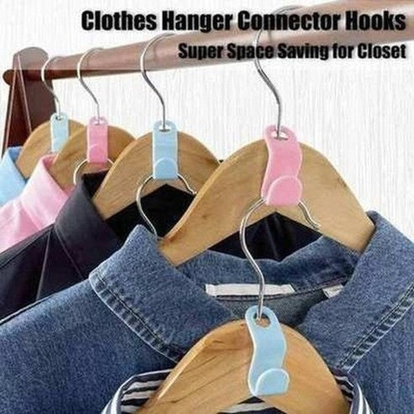 Space-Saving Connector Hooks Hanger Extender Clips