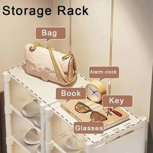 Space-Saving Multi-Layer Stackable Shoe Rack