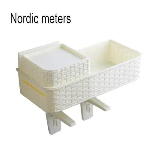 Space-Saving Wall-Mounted Bathroom Organizer