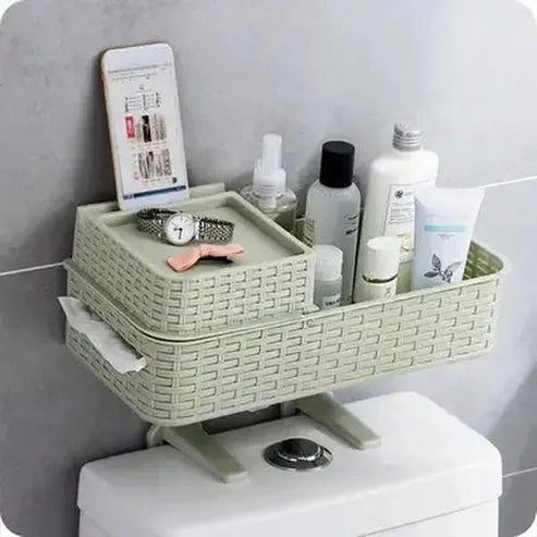 Space-Saving Wall-Mounted Bathroom Organizer