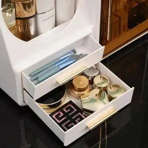 Spacious Cosmetic Organizer Featuring LED Lighting