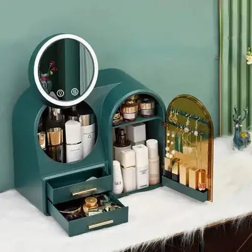 Spacious Cosmetic Organizer Featuring LED Lighting