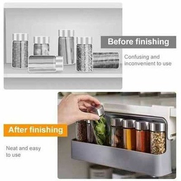 Spice Organizer Rack Seasoning Bottle: Efficient Kitchen Space Solution