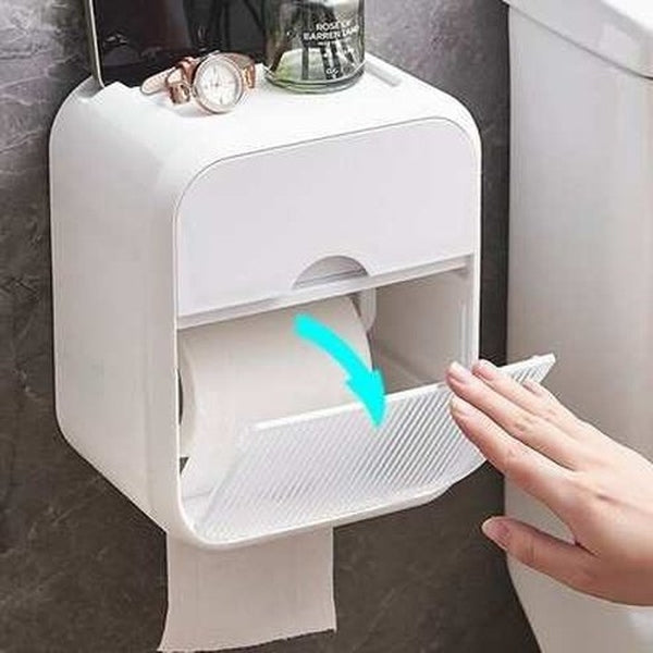 Square Double Drawer Toilet Paper Rack