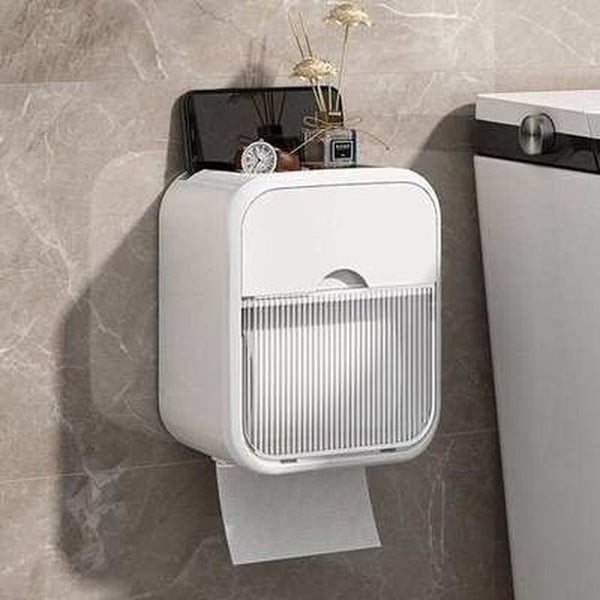 Square Double Drawer Toilet Paper Rack