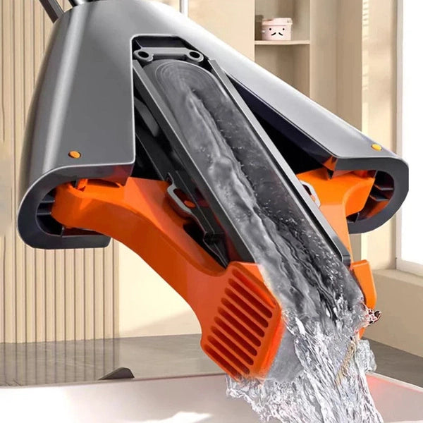 Squeeze Self-draining Collodion Mop, Wood Floor Tiles Spin Mop