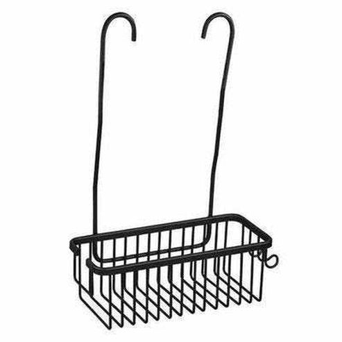 Stainless Steel Basket Shower Storage with Hooks