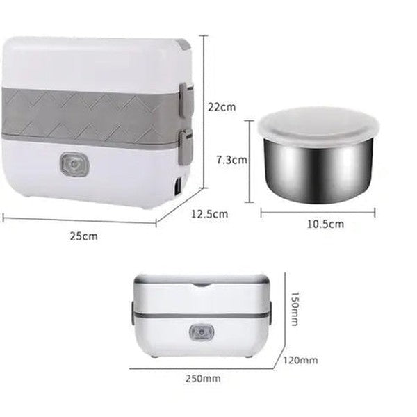Stainless Steel Double Layer Electric Heating Lunch Box