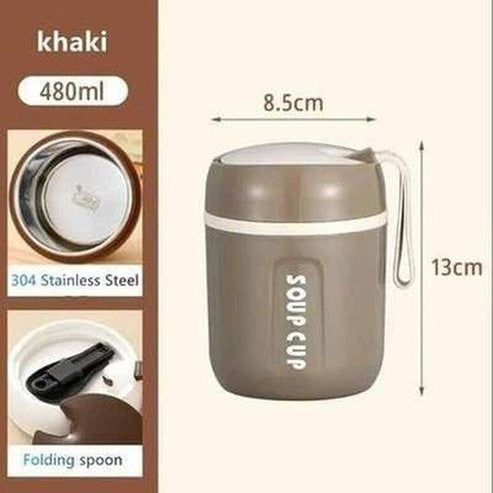 Stainless Steel Insulated Lunch Jar Soup Cup Thermos Containers