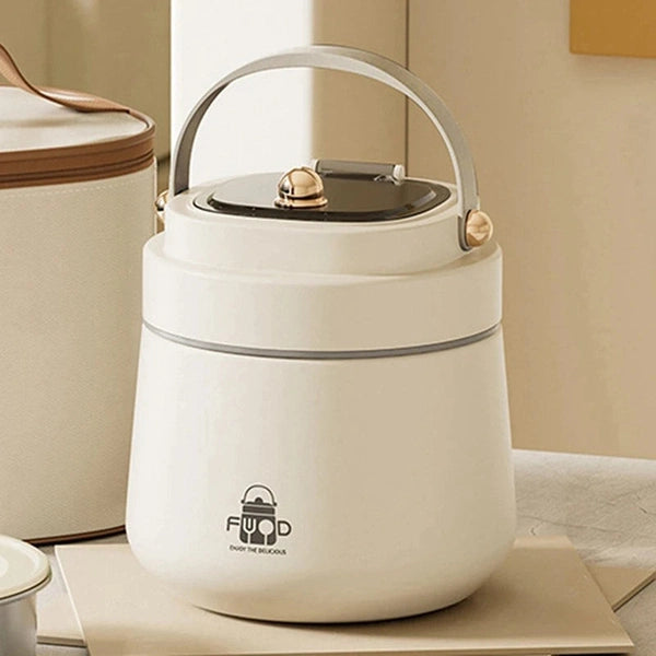 Stainless Steel Insulated Lunch Box with Spoon and Fork, Insulated Bag