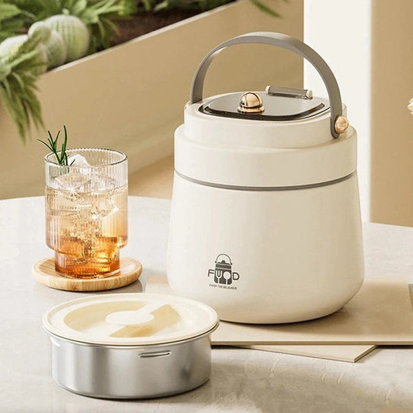 Stainless Steel Insulated Lunch Box with Spoon and Fork, Insulated Bag