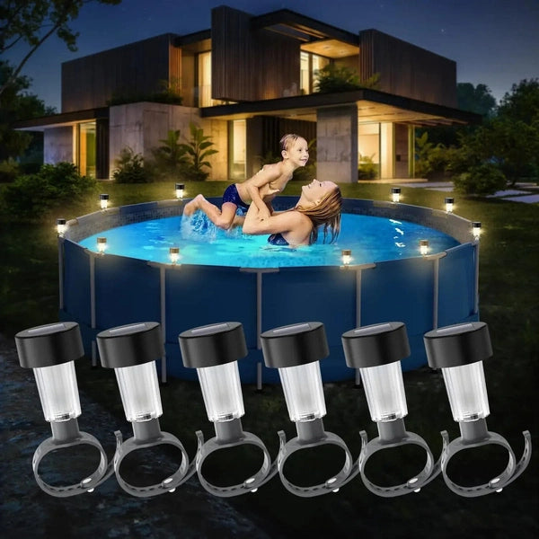 Stainless Steel Solar Pool Light, Frame on the Ground for Swimming Pool