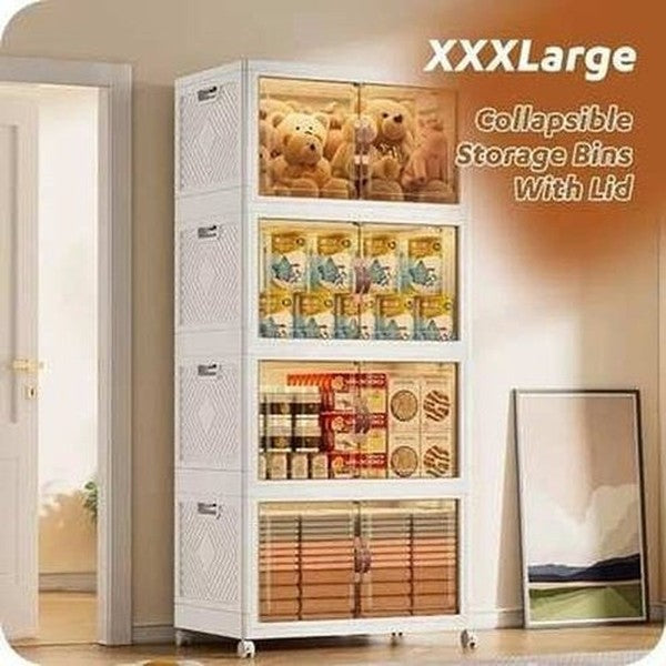 Storage Bins with Lids with Wheel