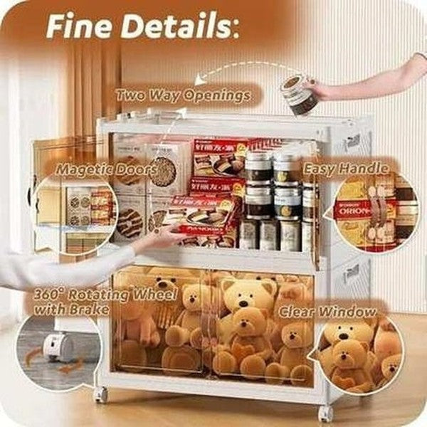 Storage Bins with Lids with Wheel