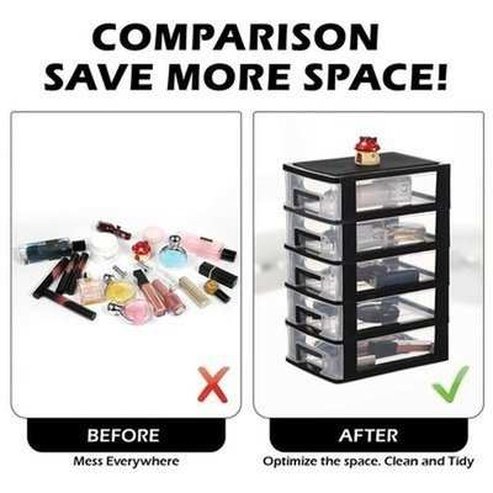 Storage Organizer Plastic Box with Multiple Drawers