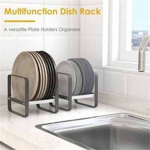 Storage Rack Pot Lid Rack Dish Metal Shelf Organizer