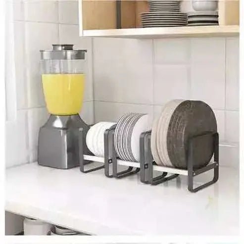 Storage Rack Pot Lid Rack Dish Metal Shelf Organizer