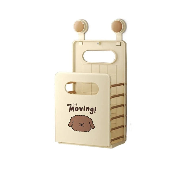 Suction Cup Foldable Laundry Basket, Hollow Out with Handle Dirty Clothes Storage Bins