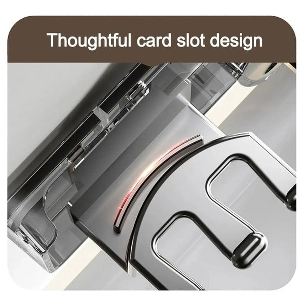 Suction Toothbrush Holder, Bathroom Wall Mount Toothbrush Holder, Transparent Mouthwash Cup Rack