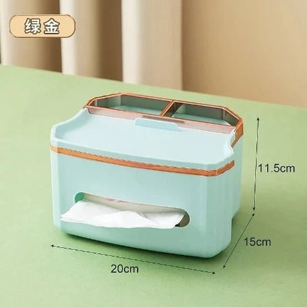 Tissue Storage Box with Drawers: Desktop Organizer for Home