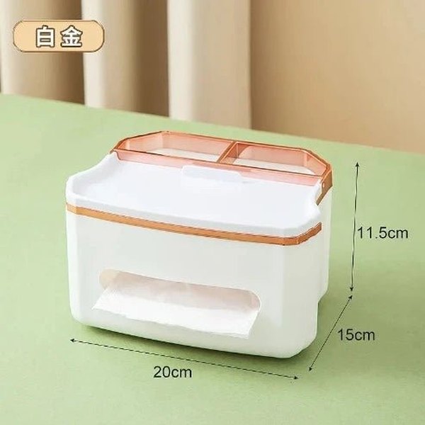 Tissue Storage Box with Drawers: Desktop Organizer for Home