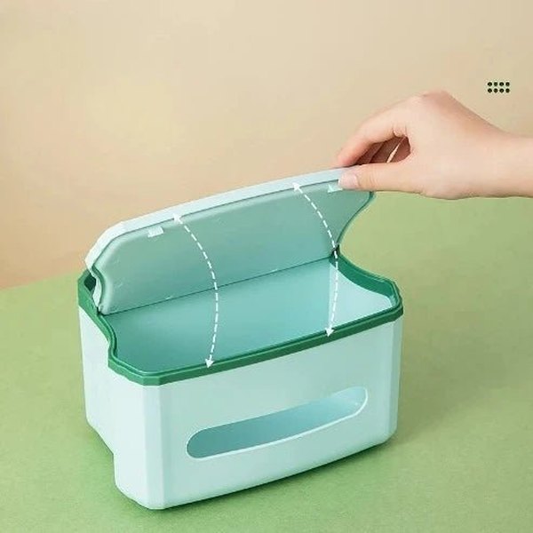 Tissue Storage Box with Drawers: Desktop Organizer for Home