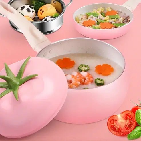 Tomato-Shaped Non-Stick Frying Pan for Induction Cooking