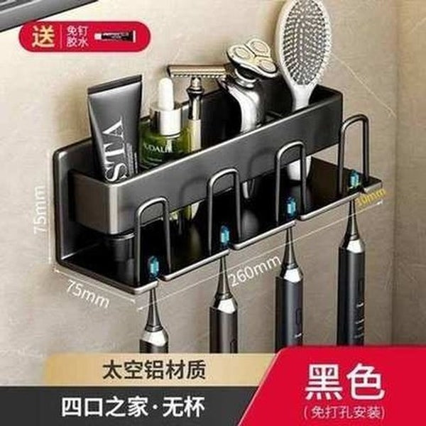 Toothbrush rack Bathroom perforation-free mouthwash cup