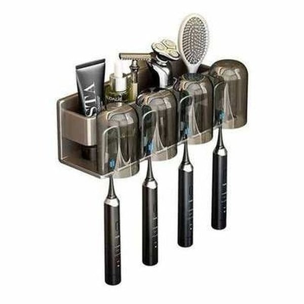 Toothbrush rack Bathroom perforation-free mouthwash cup