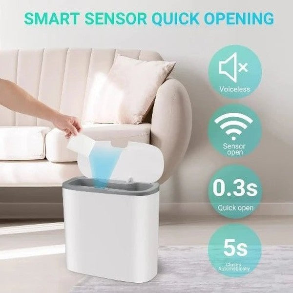 Touchless Bathroom Trash Can: Motion Sensor Slim Design