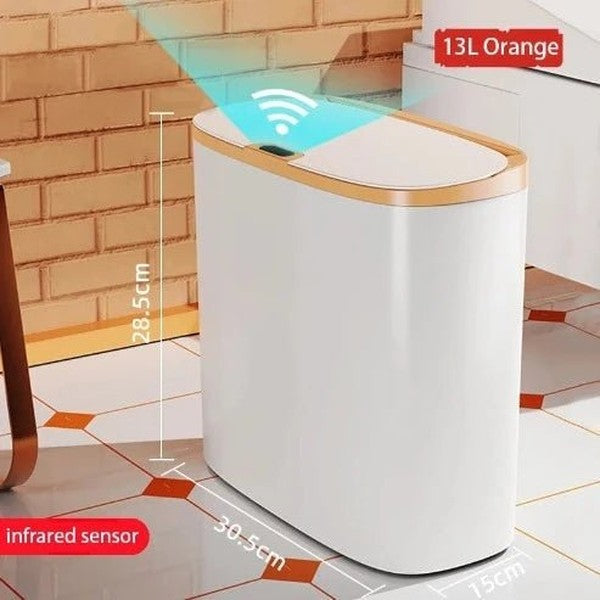 Touchless Bathroom Trash Can: Motion Sensor Slim Design