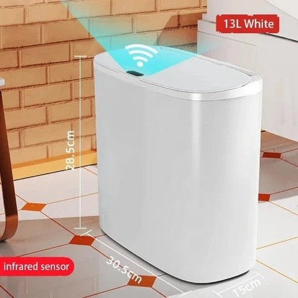 Touchless Bathroom Trash Can: Motion Sensor Slim Design