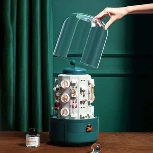 Transparent Round Jewelry Box Display Stand