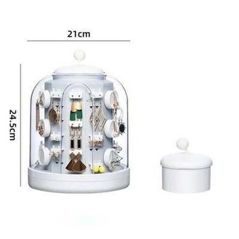 Transparent Round Jewelry Box Display Stand
