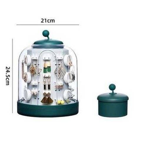 Transparent Round Jewelry Box Display Stand
