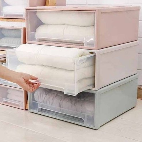 Transparent Storage Drawer Plastic Desktop Box