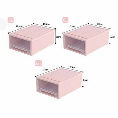 Transparent Storage Drawer Plastic Desktop Box