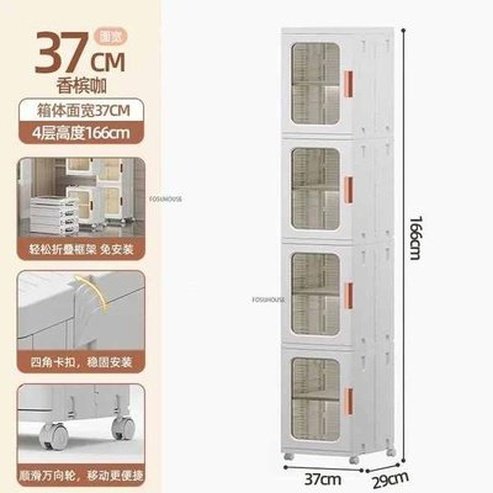 Ultra-narrow Bathroom Cabinet Floor Folding
