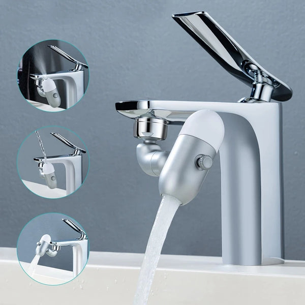 Universal Faucet Extender – 4-Mode Splash-Proof Swivel Aerator