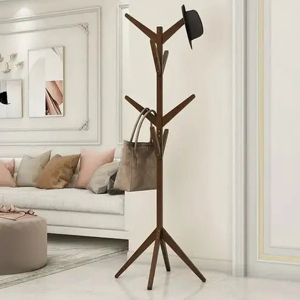 Versatile Coat Rack Shelf: Bedroom Floor Hanger