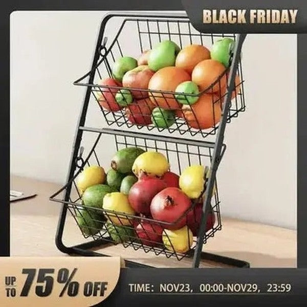 Versatile Dual-Layer Storage Shelf for Kitchen