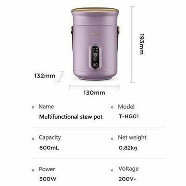 Versatile Electric Portable Cooking Pot for Stewing Soup and Porridge
