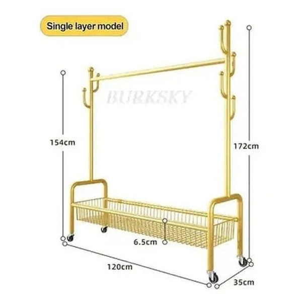 Versatile Metal Clothes Storage Coat Rack