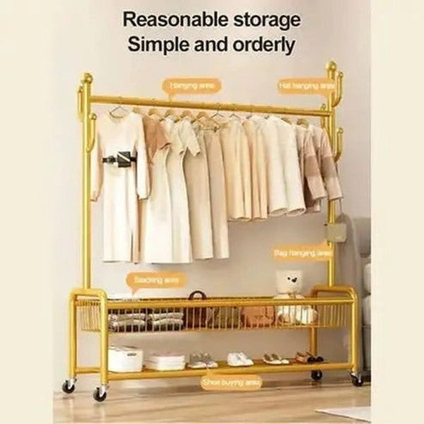 Versatile Metal Clothes Storage Coat Rack