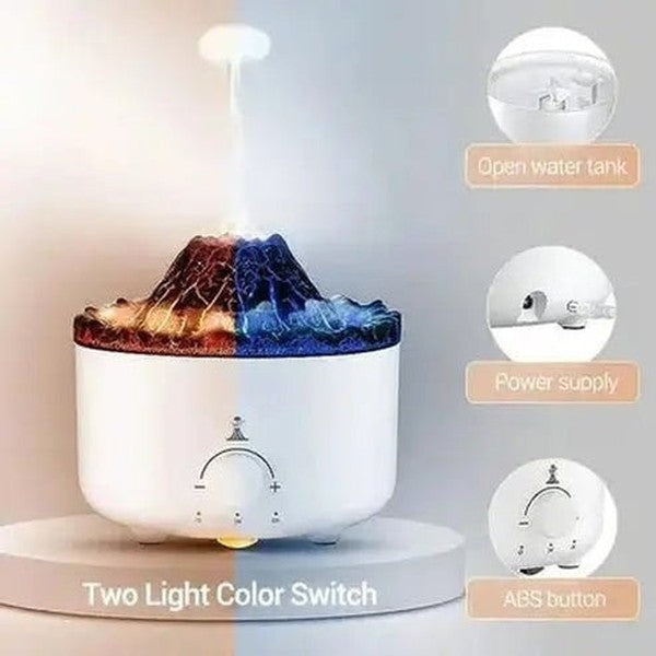 Volcano Flame Effect Essential Oil Diffuser and Air Humidifier
