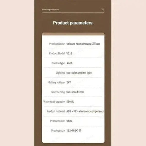 Volcano Flame Effect Essential Oil Diffuser and Air Humidifier