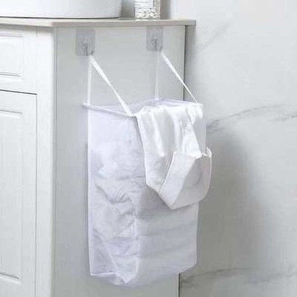 Wall Mount Foldable Mesh Breathable Laundry Basket